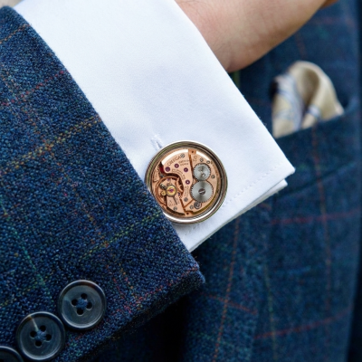 Boutons de manchette pour montre Omega - Calibre 620 - Or rose - George Fox Cufflinks