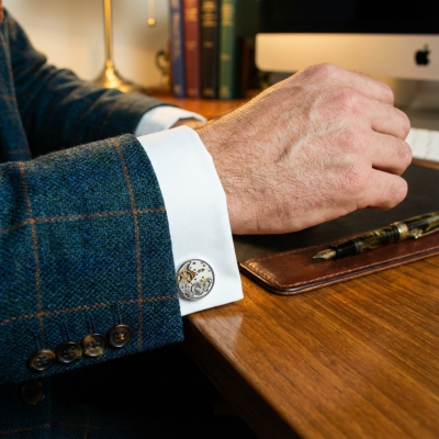 機械表袖扣 - 簽名編號2 - George Fox Cufflinks