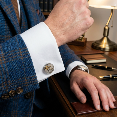 機械表袖扣 - 簽名編號2 - George Fox Cufflinks