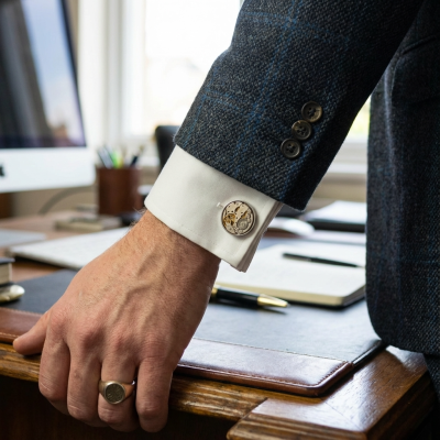機械表袖扣 - 簽名編號2 - George Fox Cufflinks