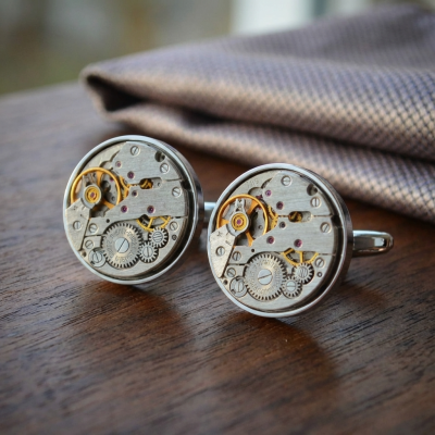 機械表袖扣 - 簽名編號2 - George Fox Cufflinks