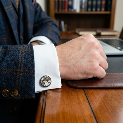 Mechanische Manschettenknöpfe – Signatur Nr. 3 - George Fox Cufflinks