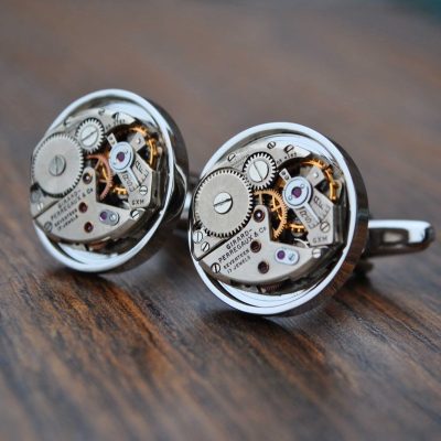Girard Perregaux Cufflinks - Silver Round I