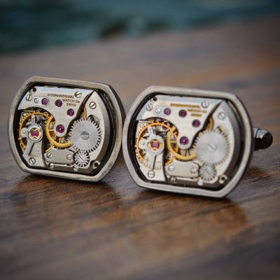 IWC Cufflinks International Watch Company- Black