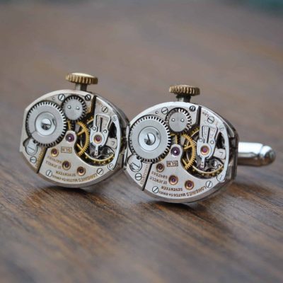 Longines Cufflinks- Silver Oval Larger