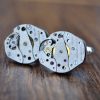 Boutons de Manchette Montre Oris - Ovale - Argent