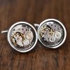 Boutons de manchette de montre Girard Perregaux - Calibre 001 - Argent