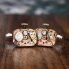 Boutons de Manchette Montre Tudor - Rectangle - Or Rose