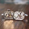 Boutons de manchette Wittnauer Watch - Rectangle - Argent